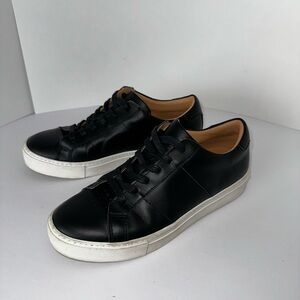 Greats Brooklyn The Royal black fine Italian leather sneakers shoes Size 7.5
